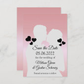 Romantische Silhouette Inspirierend Save the Date (Vorne/Hinten)