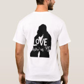 Romantische Silhouette Liebe Design T-Shirt (Rückseite)