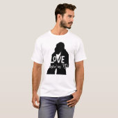 Romantische Silhouette Liebe Design T-Shirt (Vorne ganz)