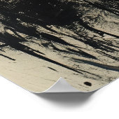 Romantische Silhouette mit Golden Glow & Wildblume Poster (Ecke)