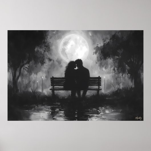 Romantische Silhouette Monte Lema - Monte Tamaro Poster (Vorne)