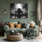 Romantische Silhouette Monte Lema - Monte Tamaro Poster