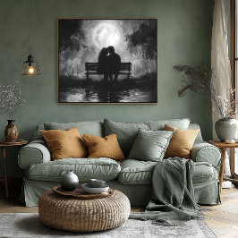 Romantische Silhouette Monte Lema - Monte Tamaro Poster