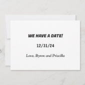 Romantische Silhouette Paar im Park Datum Ankündigung (Rückseite)