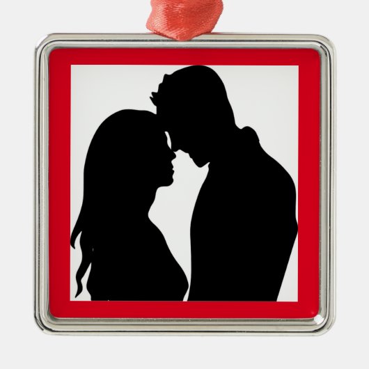 ROMANTISCHE SILHOUETTE SILBERNES ORNAMENT (Vorne)