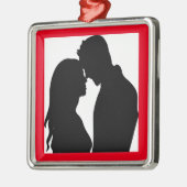 ROMANTISCHE SILHOUETTE SILBERNES ORNAMENT (Links)