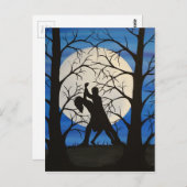 Romantische Silhouette-Tänzer Postkarte (Vorne/Hinten)