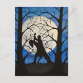 Romantische Silhouette-Tänzer Postkarte (Vorderseite)