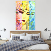 Romantische Silhouette Wasserfarbene Malerei Leinwanddruck (Insitu (Schlafzimmer))