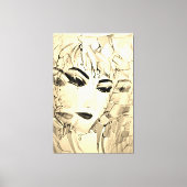 Romantische Silhouette Wasserfarbene Malerei Leinwanddruck (Vorderseite)