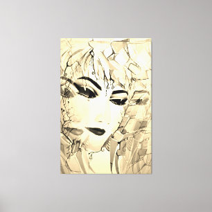 Romantische Silhouette Wasserfarbene Malerei Leinwanddruck