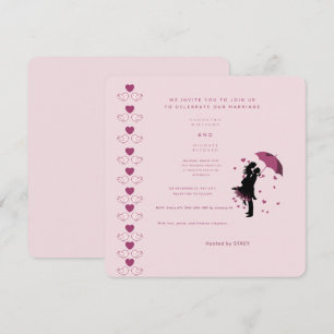 Romantische silhouettenartige Hochzeitseinladung i Einladung