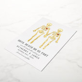 Romantische Skelette laden Sie ein Folieneinladung (Gedreht)