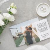 Romantische Skriptausdrucke Hochzeit Vielen Dank Dankeskarte