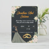 Romantische Skripteinladung Einladung (Stehend Vorderseite)