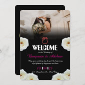 Romantische Skripteinladung Einladung (Vorne/Hinten)