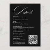 Romantische Skriptkalligraphie Details QRcode Hoch Begleitkarte (Vorderseite)