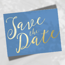 Romantische SkriptWedding Save the Date Postcard Folieneinladung