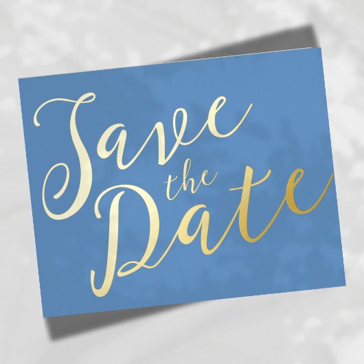 Romantische SkriptWedding Save the Date Postcard Folieneinladung