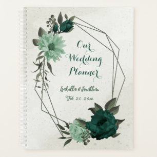 romantische Smaragd- & sanfte grüne Blumenhochzeit Planer