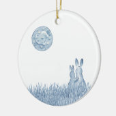 Romantische Snuggle Bunny Liebe Blue Moon Persönli Keramik Ornament (Links)
