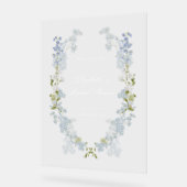 Romantische Soft Blue Bridal Dusche Empfang Acrylschild (Winkel)