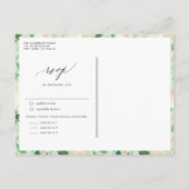 Romantische Soft Ivory Blumenzeremonie Einladungspostkarte (Rückseite)