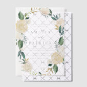 Romantische Soft Ivory Blumenzeremonie Pergament Einladungen (Versetzt (Einladung))