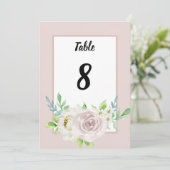 Romantische Soft Mauve Floral Watercolor Rose Hoch Einladung (Stehend Vorderseite)