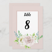 Romantische Soft Mauve Floral Watercolor Rose Hoch Einladung (Vorne/Hinten)