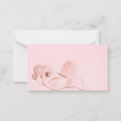 Romantische Soft Pink Rose Bud Wedding Vielen Dank Mitteilungskarte (Rückseite)