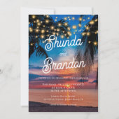 Romantische Sommer-Hochzeit am tropischen Strand Einladung (Vorderseite)