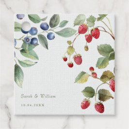 Romantische Sommerbeeren Gastgeschenk Hochzeit Tag Geschenkanhänger