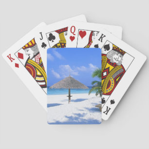 Romantische Sommerferien am Strand Spielkarten
