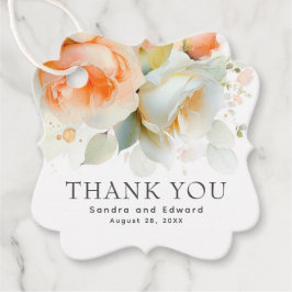 Romantische Sommergarten Blume Hochzeit Danke Geschenkanhänger