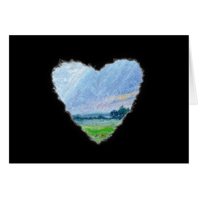 Romantische Sommerherzen Valentine Liebe Card (Vorderseite (Horizontal))