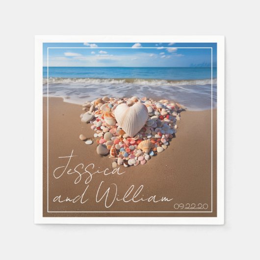 Romantische Sommerhochzeit Serviette (Vorderseite)