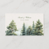 Romantische Sommerwald Hochzeit Platzkarte (Rückseite)