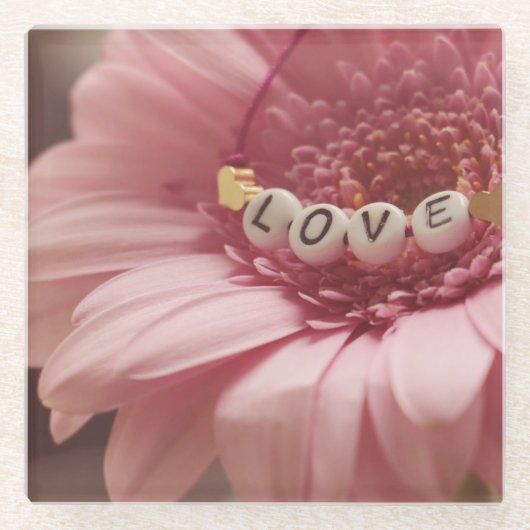 Romantische Sonnenblume Glasuntersetzer (Vorderseite)