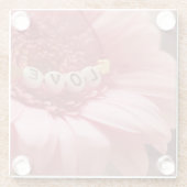 Romantische Sonnenblume Glasuntersetzer (Rückseite)