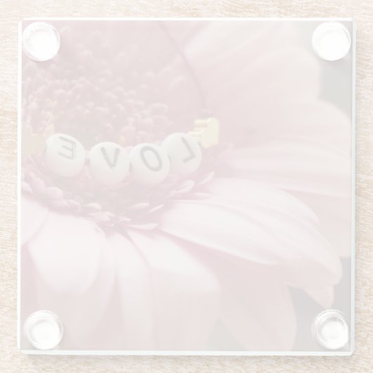 Romantische Sonnenblume Glasuntersetzer (Rückseite)