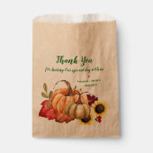 Romantische Sonnenblume Pumpkin Hochzeit im Herbst Geschenktütchen (Vorderseite)