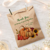 Romantische Sonnenblume Pumpkin Hochzeit im Herbst Geschenktütchen (Ausgeschnitten)