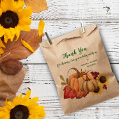 Romantische Sonnenblume Pumpkin Hochzeit im Herbst Geschenktütchen