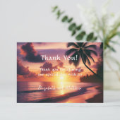 Romantische Sonnenuntergang Dankeskarte (Stehend Vorderseite)