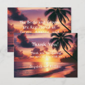 Romantische Sonnenuntergang Dankeskarte (Vorne/Hinten)