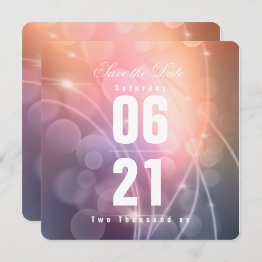 Romantische Sonnenuntergang Farbe Moderne Bokeh Ho (Vorne/Hinten)