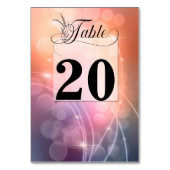 Romantische Sonnenuntergang Farbe Moderne Bokeh Ho Tischnummer (Rückseite)