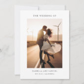 Romantische Sonnenuntergang-Foto Hochzeit Einladung (Vorderseite)