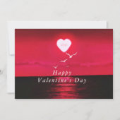 Romantische Sonnenuntergang-Liebe Valentinstag-Kar (Vorderseite)